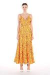 Formal Dresses Long Spaghetti Strap Floral Maxi Dress Yellow