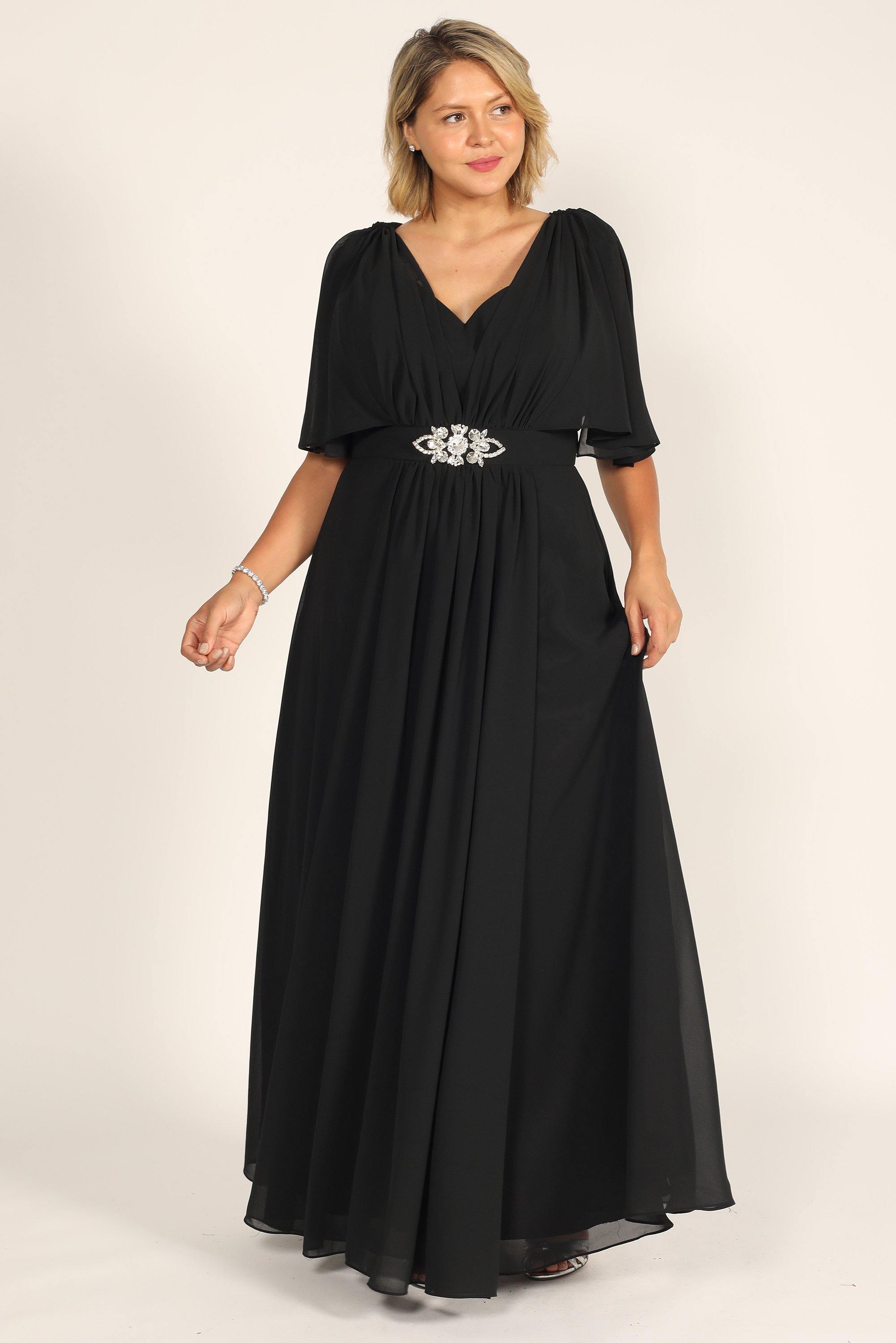 Black Long Formal Mother of the Bride Dress for $29.99 – The Dress Outlet