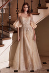 Embellished Long Formal Dress - The Dress Outlet