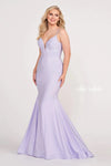 Prom Dresses Beaded Long Formal Fitted Prom Gown Lavender Frost