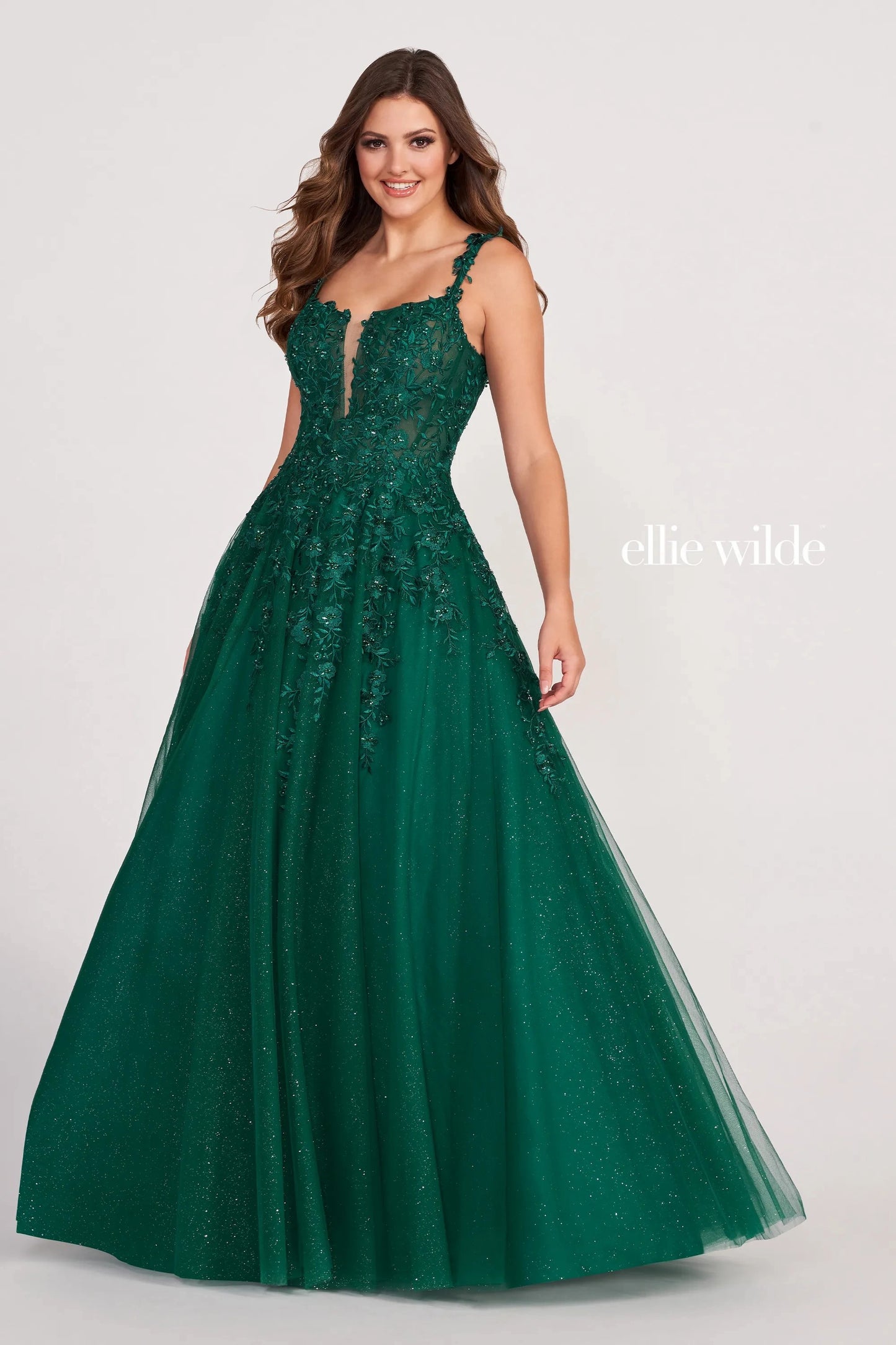 Prom Dresses Long Formal Glitter Prom Ball Gown Emerald