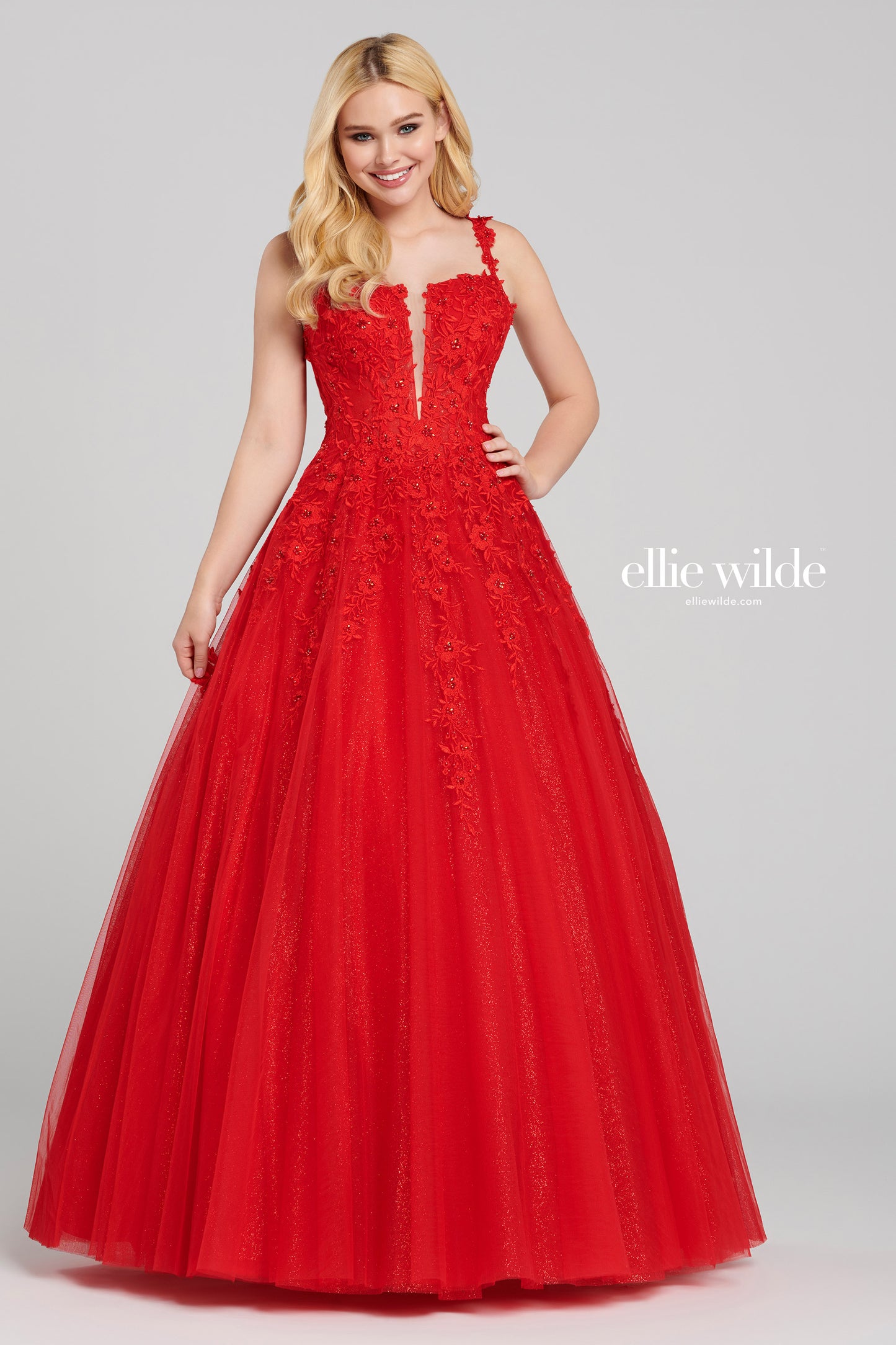 Prom Dresses Long Formal Glitter Prom Ball Gown Red