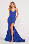 Prom Dresses Long Fitted Slit Evening Prom Dress Royal Blue