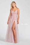 Prom Dresses Long A Line Formal Glitter Slit Prom Dress Rose