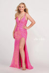 Prom Dresses Long Fitted Sequin Prom Formal Dress Hot Pink