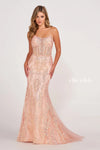 Prom Dresses Long Glitter Formal Mermaid Prom Dress Peach Champagne