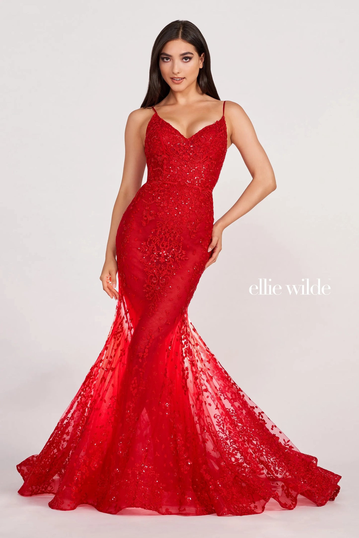 Prom Dresses Prom Glitter Mermaid Formal Evening Dress Red