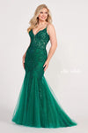 Prom Dresses Beaded Mermaid Long Formal Glitter Prom Dress Emerald