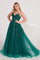 Prom Dresses Long Ball Gown Applique Prom Dress Emerald