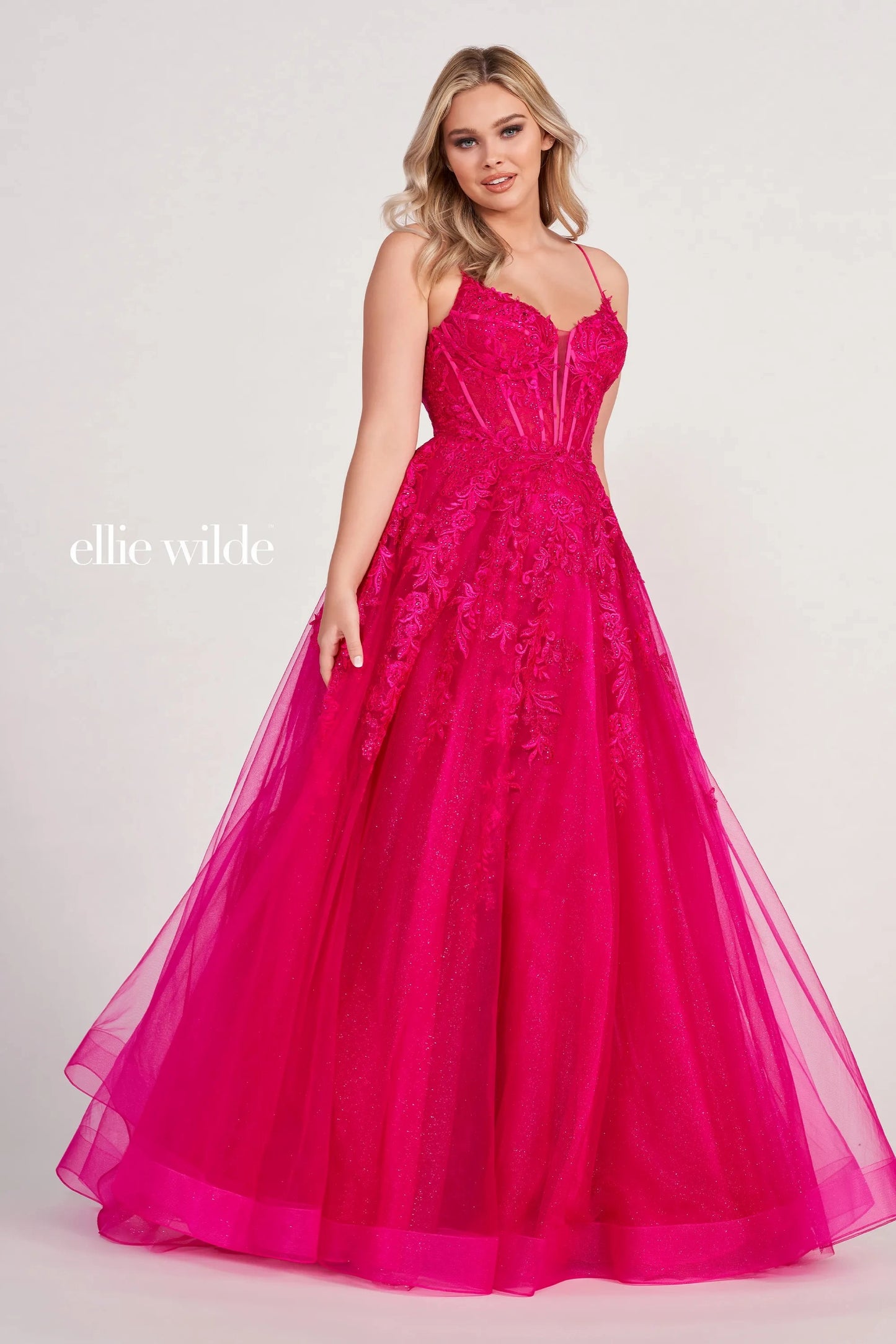 Prom Dresses Long Ball Gown Applique Prom Dress Magenta