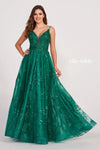 Prom Dresses Long Pocket Ball Gown Sequin Prom Dress Emerald