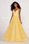 Prom Dresses Long Pocket Ball Gown Sequin Prom Dress Yellow