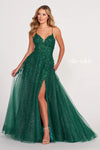 Prom Dresses Long Ball Gown Floral Formal Prom Dress Emerald