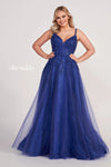 Prom Dresses Prom Long Formal Pocket Evening Gown Navy Blue