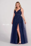 Prom Dresses Formal Long Prom A Line Dress Navy Blue