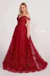 Prom Dresses Glittered Long  A Line Formal Prom Dress Ruby