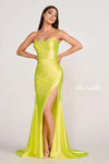 Prom Dresses Long Fitted Prom Dress Neon Yellow