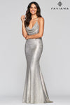 Faviana S10455 Long Formal Fitted Glitter Prom Gown - The Dress Outlet Faviana