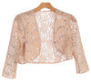 Formal Bolero Long Sleeve Lace Jacket - The Dress Outlet