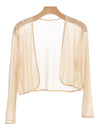 Formal Chiffon Bolero Evening Jacket - The Dress Outlet