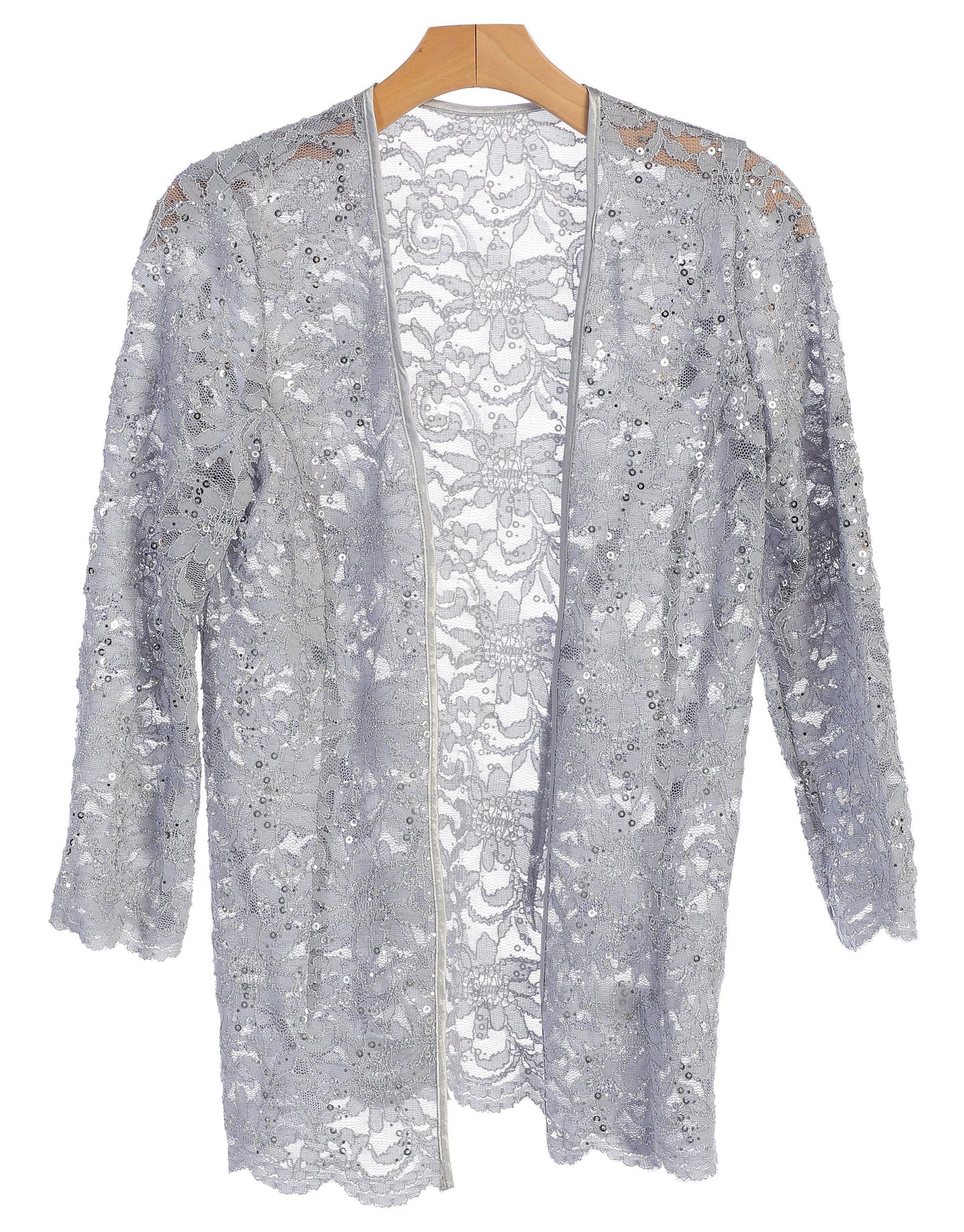 Formal Lace Scallop Edge Jacket - The Dress Outlet