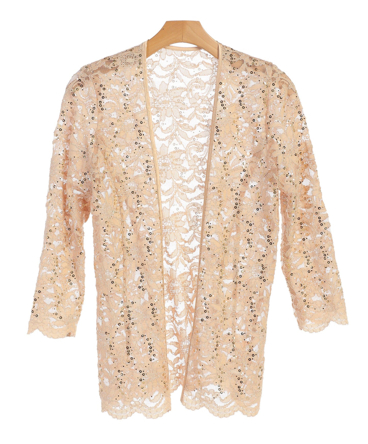 Formal Lace Scallop Edge Jacket - The Dress Outlet