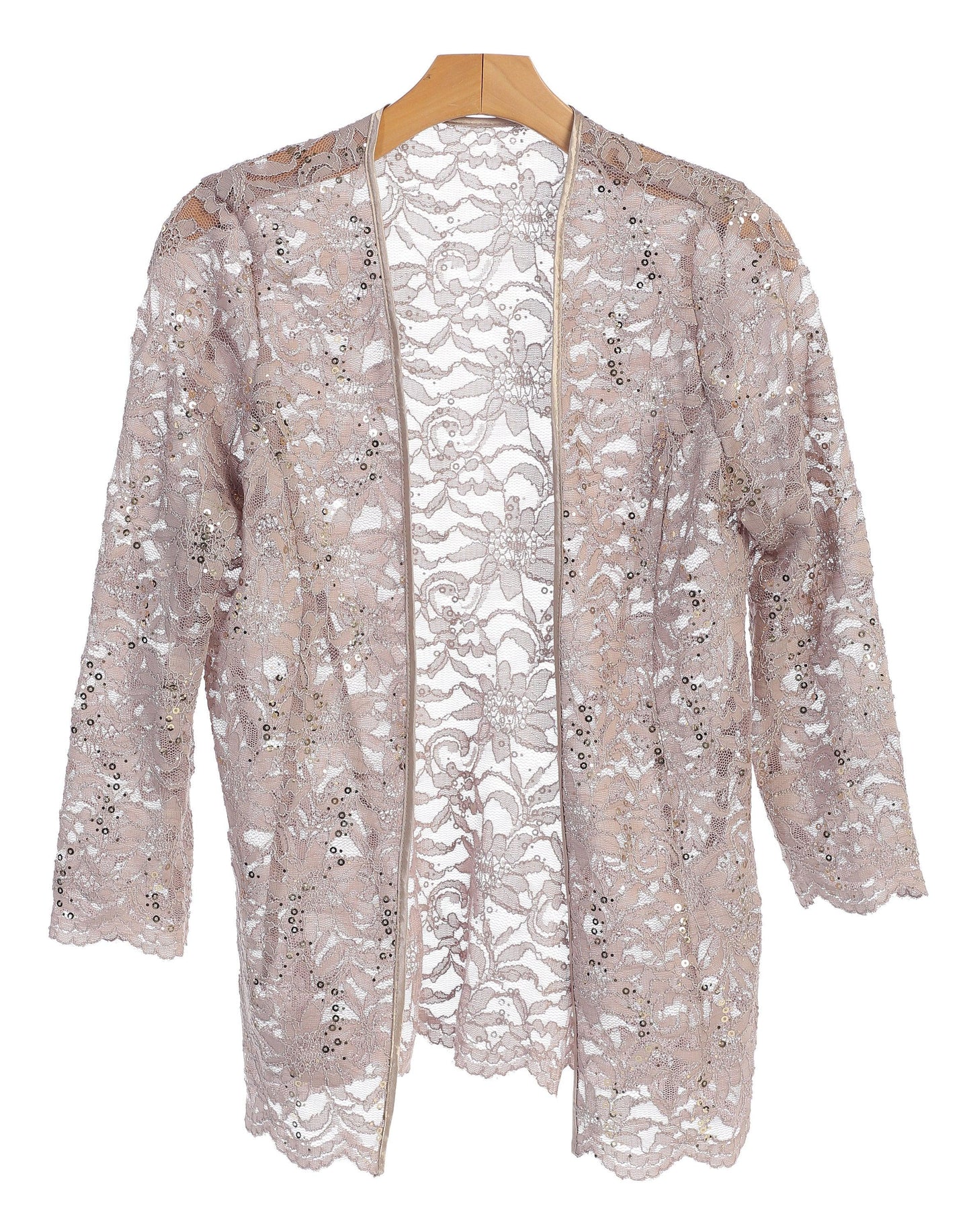 Formal Lace Scallop Edge Jacket - The Dress Outlet