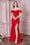 Fitted Long Off Shoulder Prom Dress Red