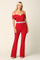 Formal Off Shoulder Fitted Evening Jumpsuit - The Dress Outlet