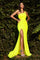 Fitted One Shoulder Long Prom Dress - The Dress Outlet