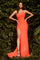 Fitted One Shoulder Long Prom Dress - The Dress Outlet