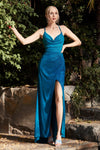 Fitted Sexy Long Prom Dress Teal