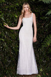 Fitted Sheath Long Bridal Gown - The Dress Outlet