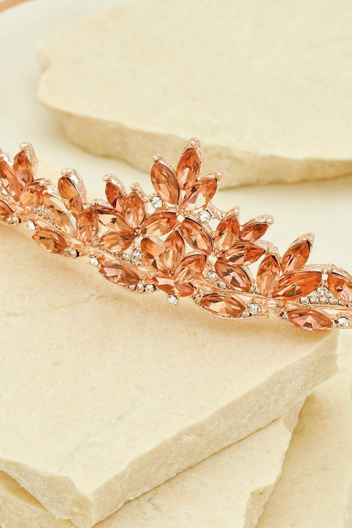 Garden Inspired Rhinestones Wedding Tiara Crown - The Dress Outlet