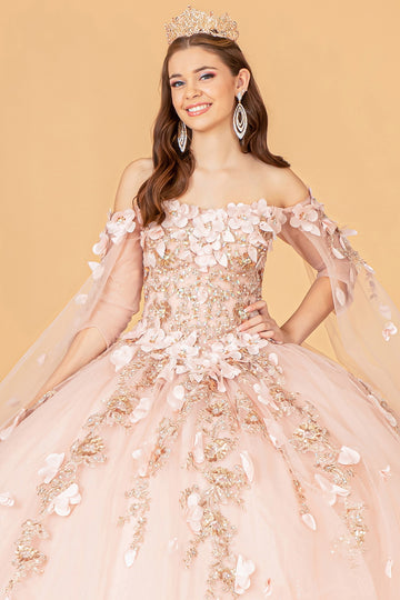 Green Off Shoulder Long Quinceniera Dress for $807.0, – The Dress Outlet