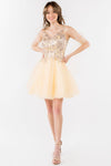 Glitter A Line Short Homecoming Dress - The Dress Outlet