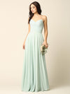 Halter Bridesmaids Long Chiffon Dress - The Dress Outlet