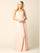 Halter Bridesmaids Long Chiffon Dress - The Dress Outlet