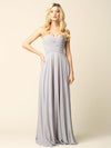 Halter Bridesmaids Long Chiffon Dress - The Dress Outlet