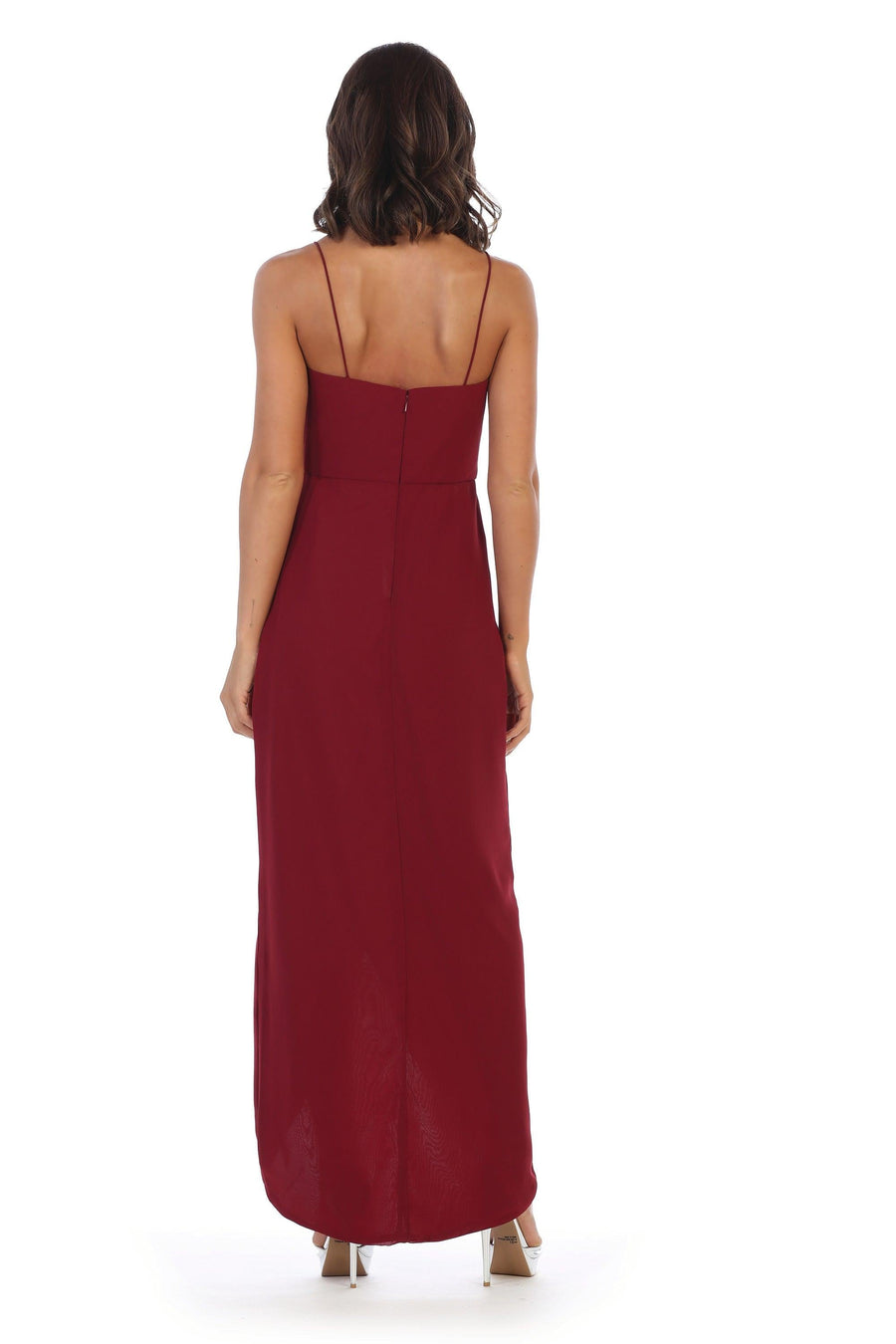 High Low Bridesmaids Chiffon Dress - The Dress Outlet