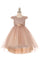 High Low Flower Girl Glitter Dress - The Dress Outlet