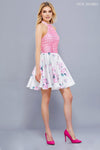 Homecoming Short Prom Dress White/Pink - The Dress Outlet Nox Anabel