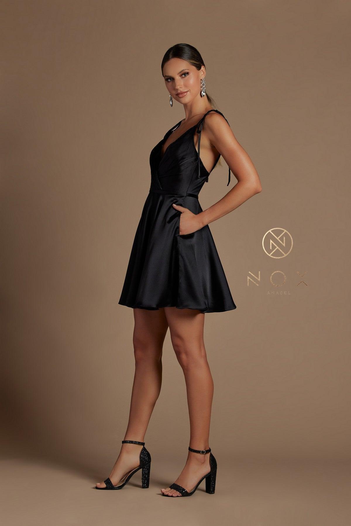 Homecoming Short Spaghetti Strap Cocktail Dress - The Dress Outlet