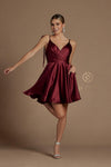 Homecoming Short Spaghetti Strap Cocktail Dress - The Dress Outlet