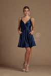 Homecoming Short Spaghetti Strap Cocktail Dress - The Dress Outlet