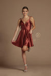 Homecoming Short Spaghetti Strap Cocktail Dress - The Dress Outlet