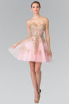 Homecoming Short Strapless Prom Cocktail Dress - The Dress Outlet