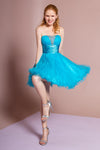 Homecoming Short Strapless Tulle Prom Dress - The Dress Outlet