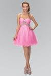 Homecoming Strapless Short Prom Dress - The Dress Outlet