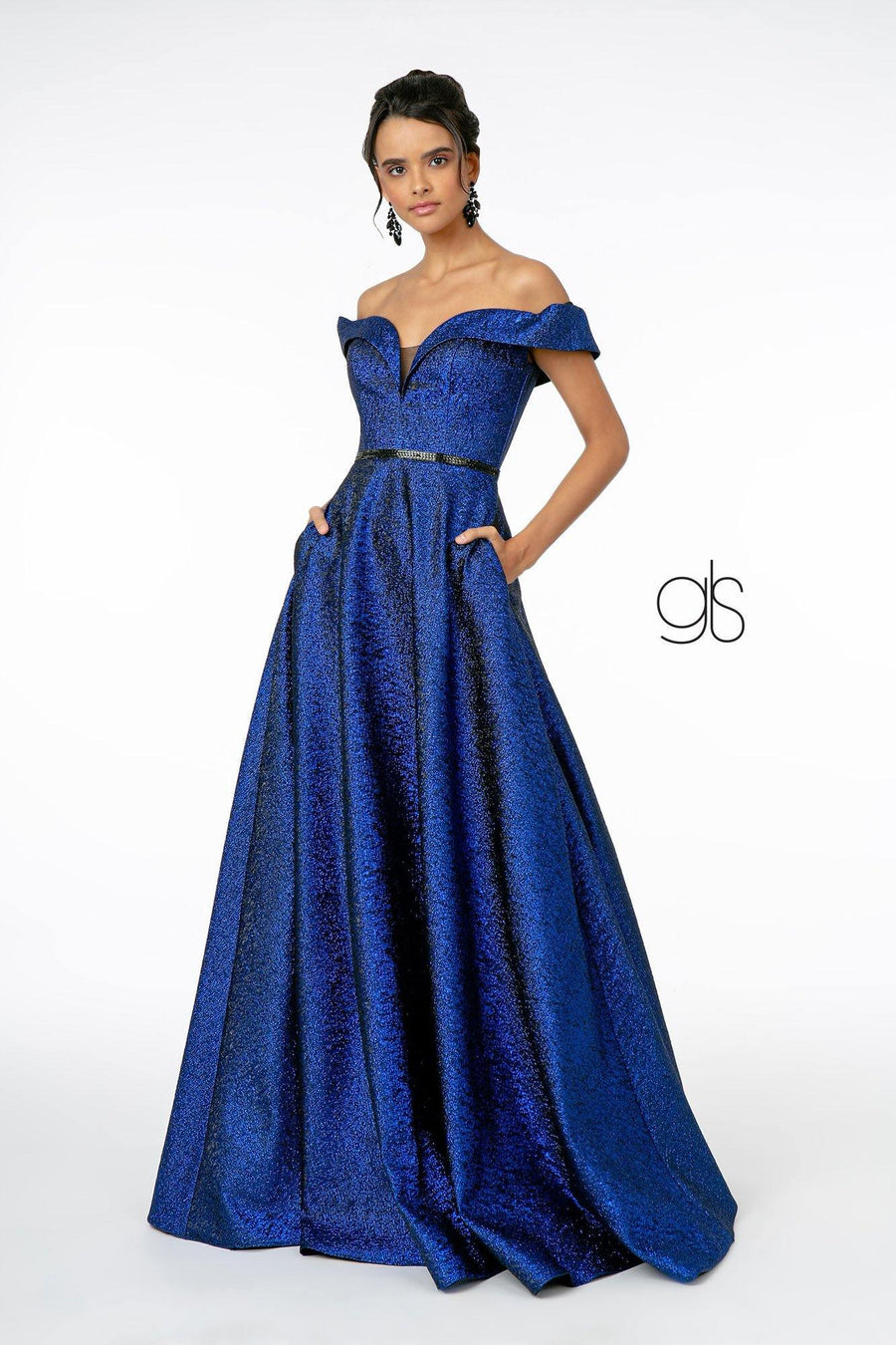 Illusion V-Neck Prom Long Dress Sale - The Dress Outlet